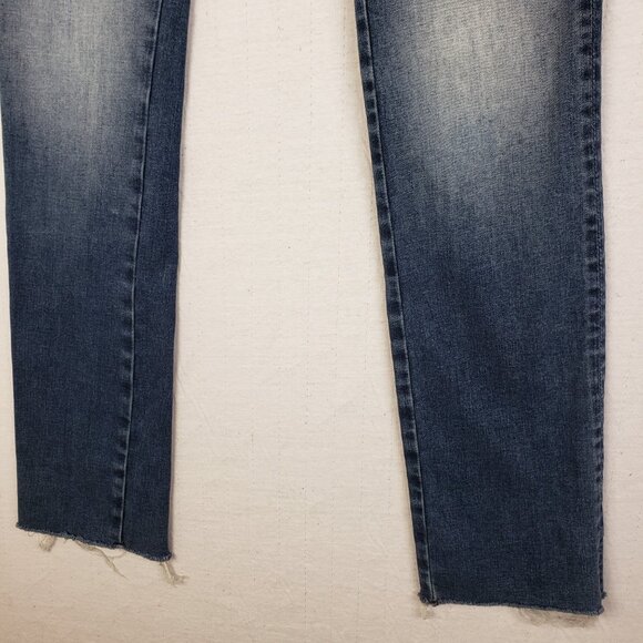 Driftwood Sundance Audrey Embroidered Jeans Raw Hem Distressed Boho size 26 - Picture 14 of 15